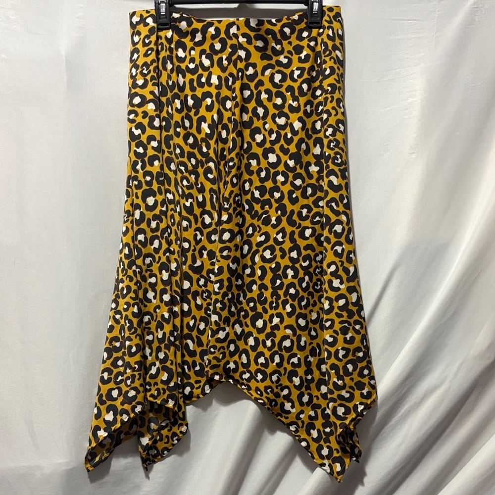 Who What Wear Yellow and Black Asymmetrical Skirt MM243